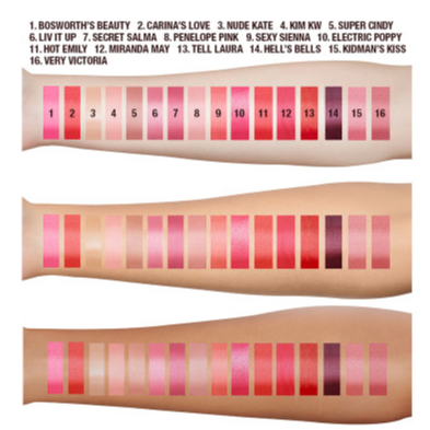 HOT LIPS ARM SWATCHES