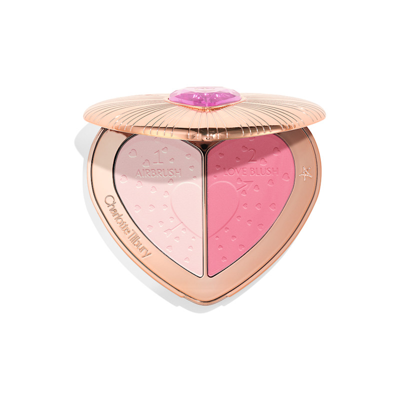Pillow Talk Beauty Soulmates Face Palette with colour-correcting pink setting powder and blush