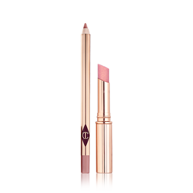 Pillow Talk Diamonds y Lip Cheat en Pillow Talk son un par de iconos de color rosa nude que perfeccionan los labios.
