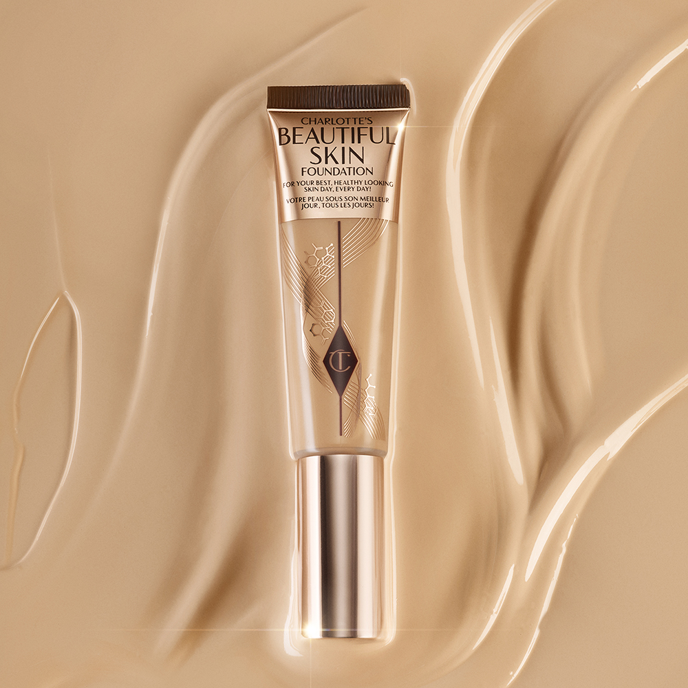 Charlotte's Beautiful Skin Foundation for mature skin with hydrating texture swatch