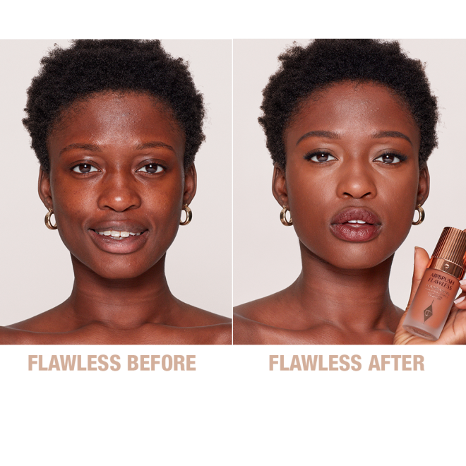 Airbrush Flawless Foundation 15.5 Cool Before and After