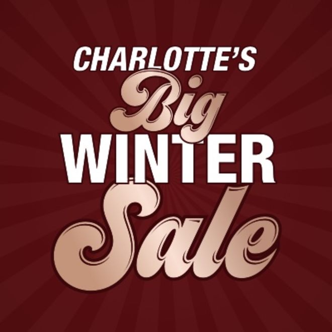 Winter Sale Pink-coloured banner with text that reads, 'Charlotte's Big Summer Sale'