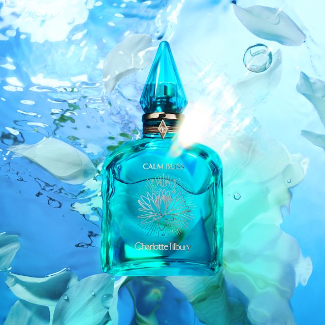 Calm Bliss fragrance with aquatic backdrop
