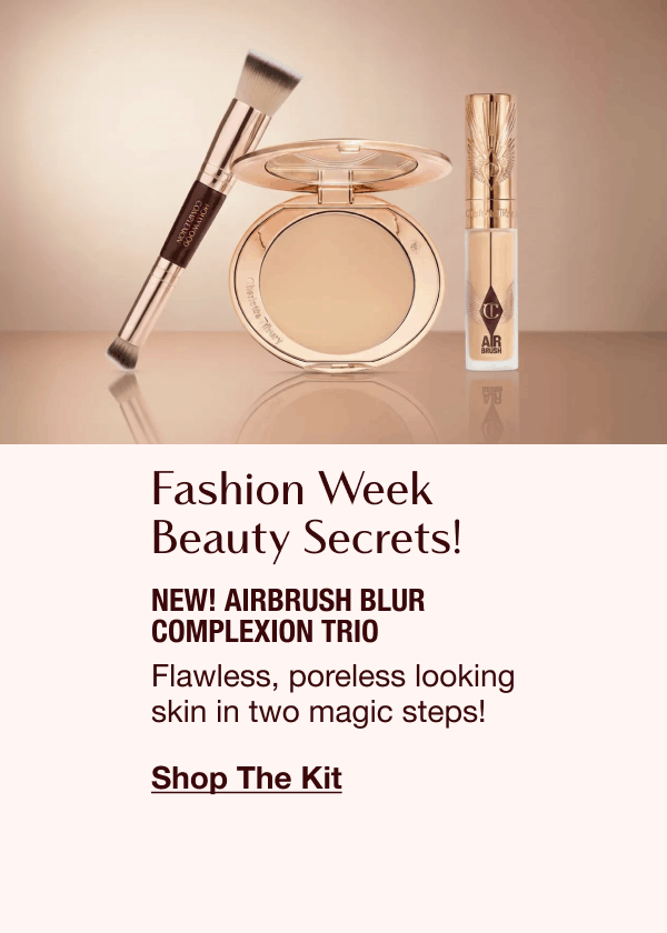 NEW! AIRBRUSH BLUR COMPLEXION TRIO Flawless, poreless looking skin in two magic steps!