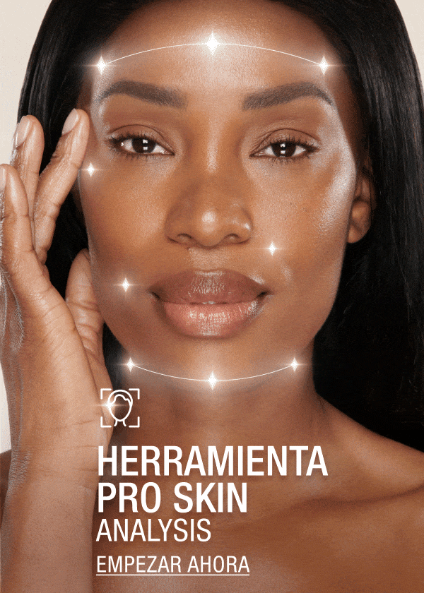 Banner with a travel-size bottle of toner, facial oil in a glass bottle with a dropper lid, serum in a glass bottle with a dropper lid, and pearly-white face cream in a glass jar with a gold-coloured lid, and text that reads, 'Discover the perfect magic + science skincare routine for you! discover now'