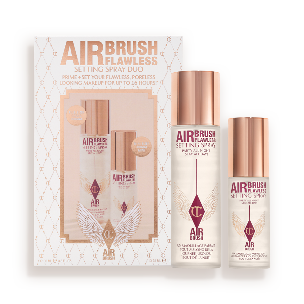 Airbrush Flawless Setting Spray Duo box with products packshot
