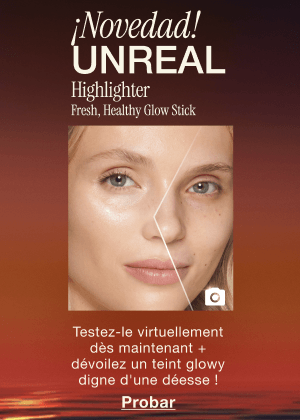 ¡NOVEDAD! UNREAL HIGHLIGHTER FRESH, HEALTHY GLOW STICK ¡Pruébalo virtualmente ahora y consigue un brillo digno de una diosa!