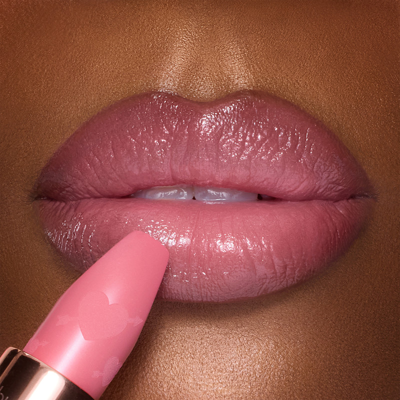 Kiss Talk pink lipstick for dark skin