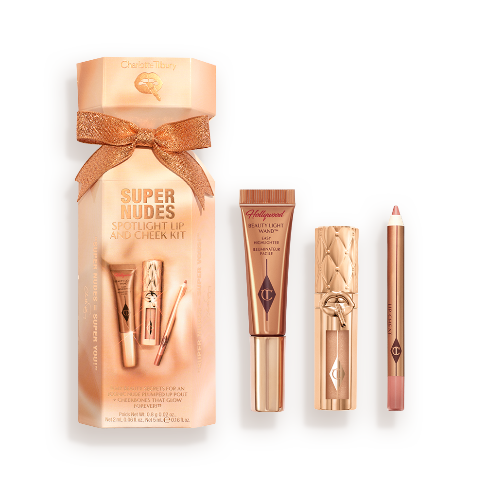 Super Nudes Spotlight Lip + Cheek Kit: Nude Makeup Gift Set | Charlotte Tilbury