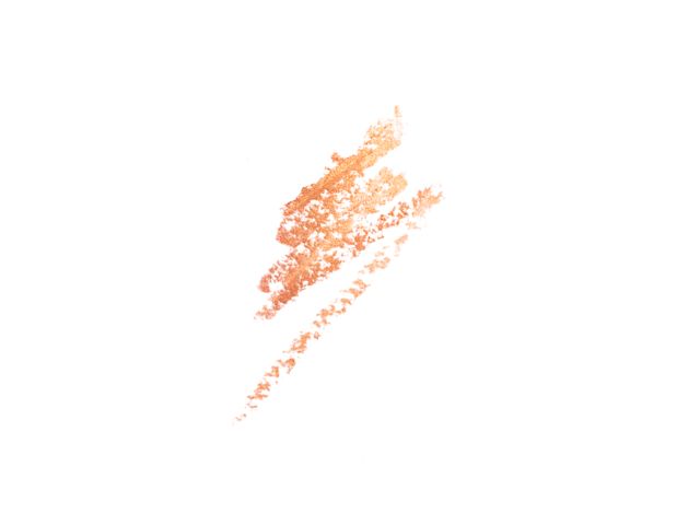 Swatch of metallic copper-coloured eyeliner.