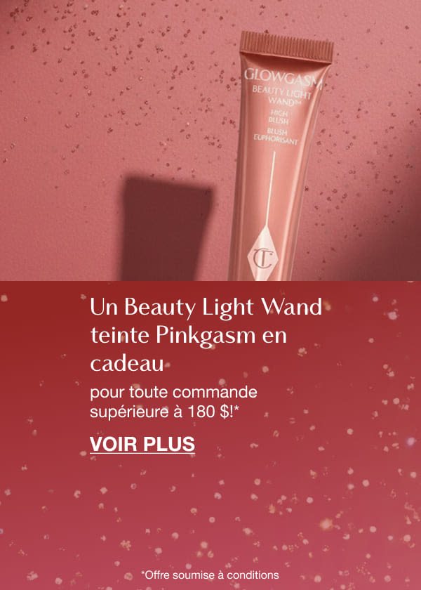 Un Beauty Light Wand teinte Pinkgasm en cadeau pour toute commande supérieure à 180 $!*  <VOIR PLUS> *Offre soumise à conditions.
