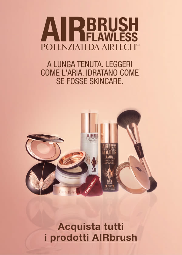 AIRBRUSH FLAWLESS  POTENZIATO DA AIRTECHTM  A LUNGA TENUTA. LEGGERO COME L'ARIA. IDRATA COME SE FOSSE SKINCARE.  