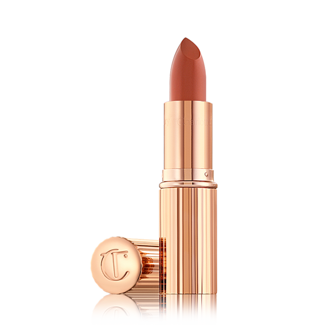 Stoned Rose Lipstick Packshot Lid Off Stoned Rose coral rose lipstick packshot with lid off