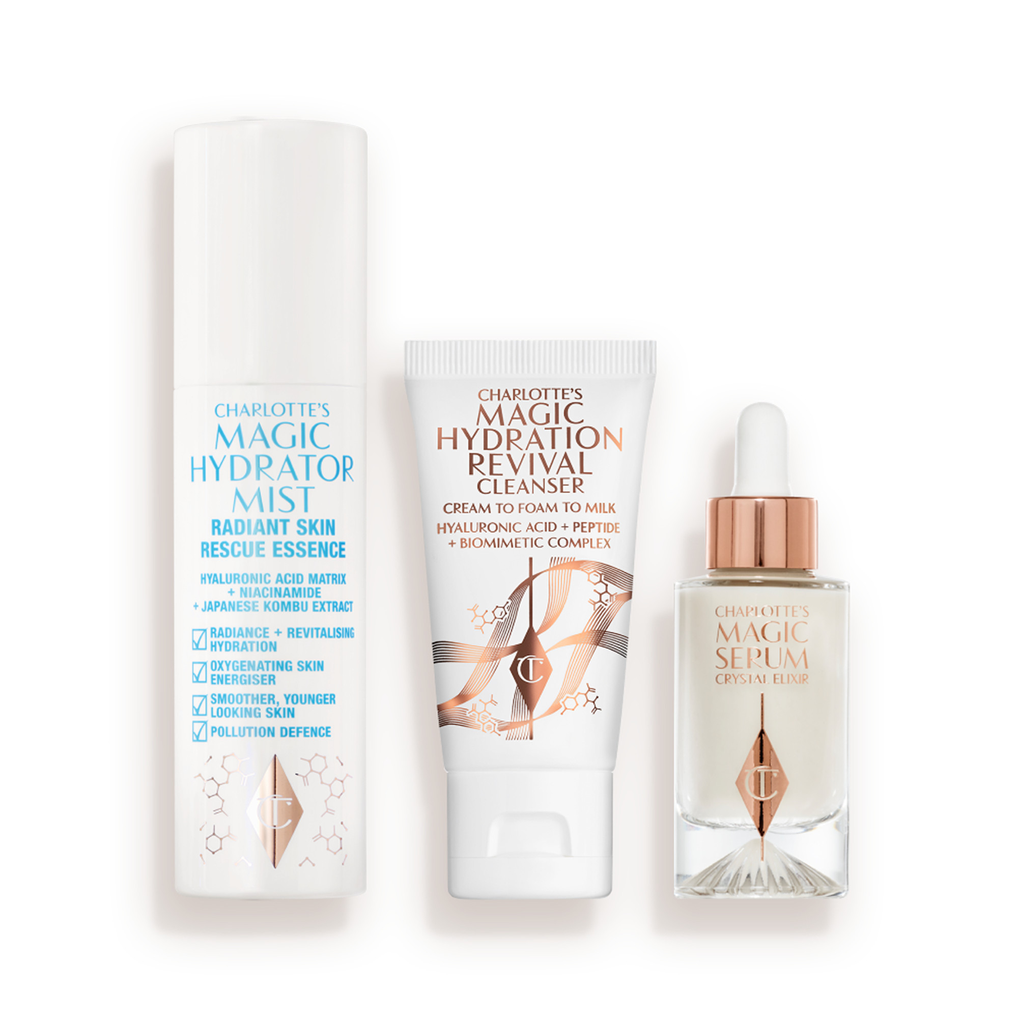 Charlotte Tilbury Cleanse + Glow Skin Kit - Limited Time Offer
