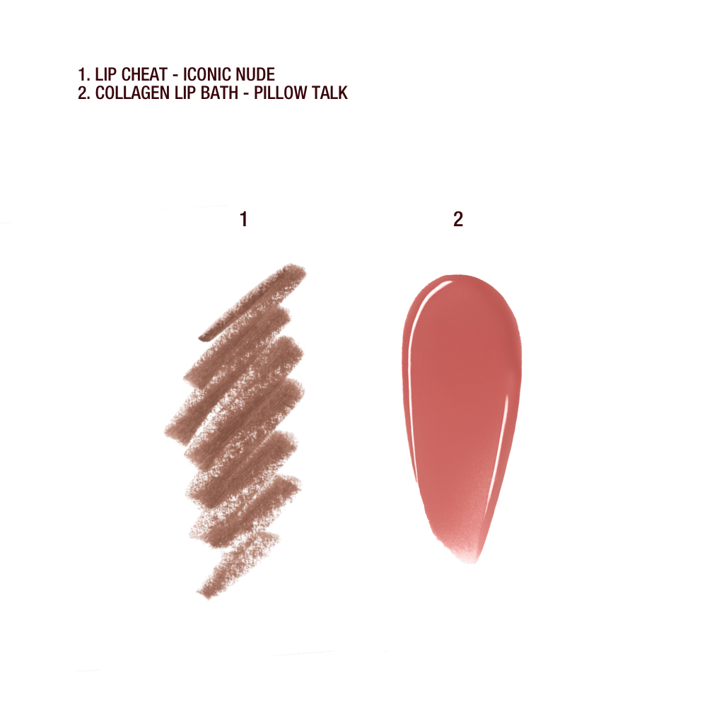 Glossy Nude Pink Lip Duo: Mini Lip Gloss & Lip Liner Kit | Charlotte Tilbury