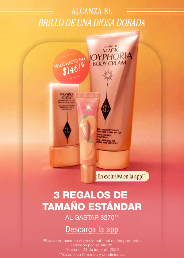 Alcanza el brillo de una diosa dorada 3 regalos de tamaño estándar
