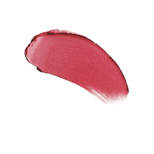 Swatch of a matte lipstick in a blushed berry-rose colour. 