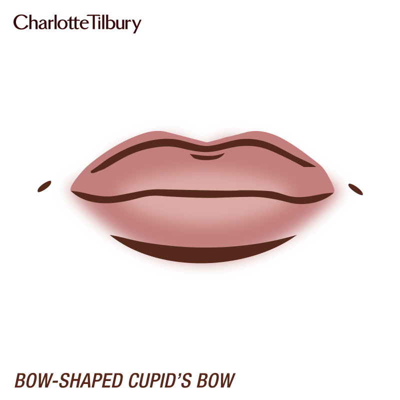 Bow-shaped defined Cupid's bow