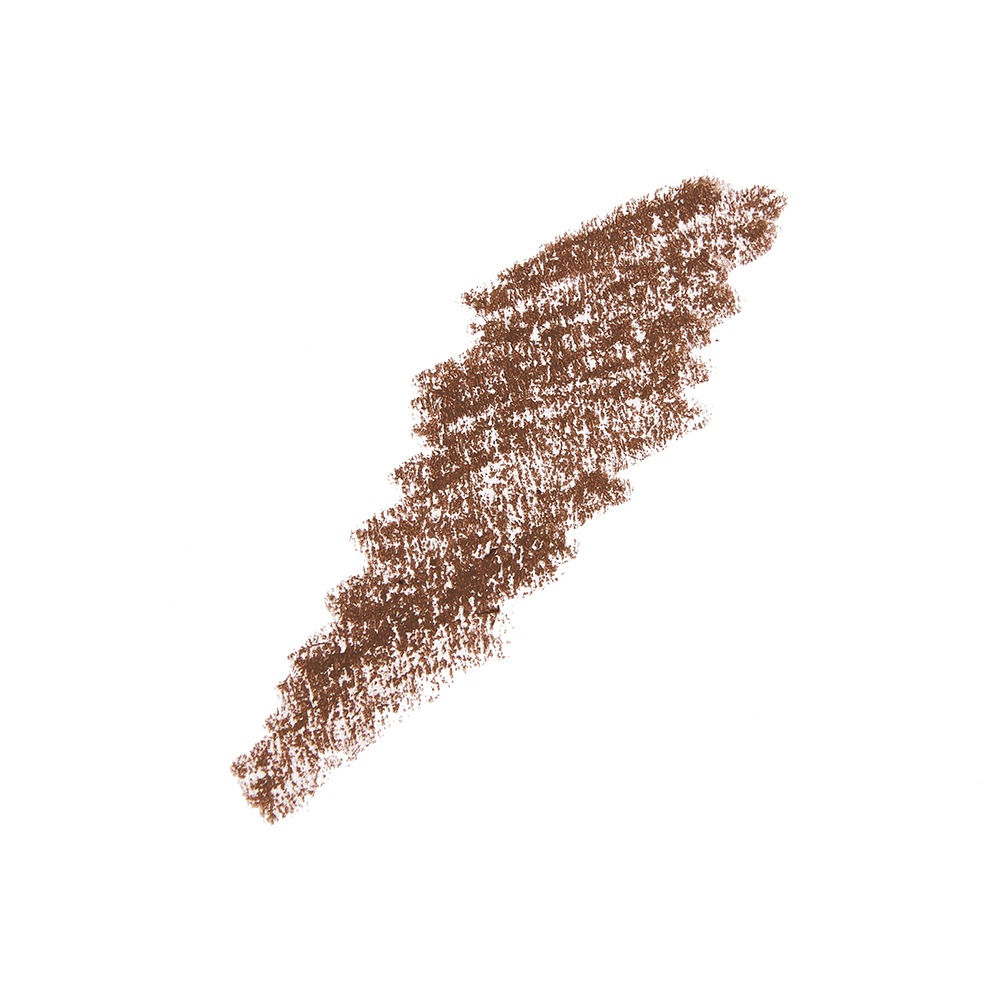Swatch of an eyebrow pencil in a brown shade.