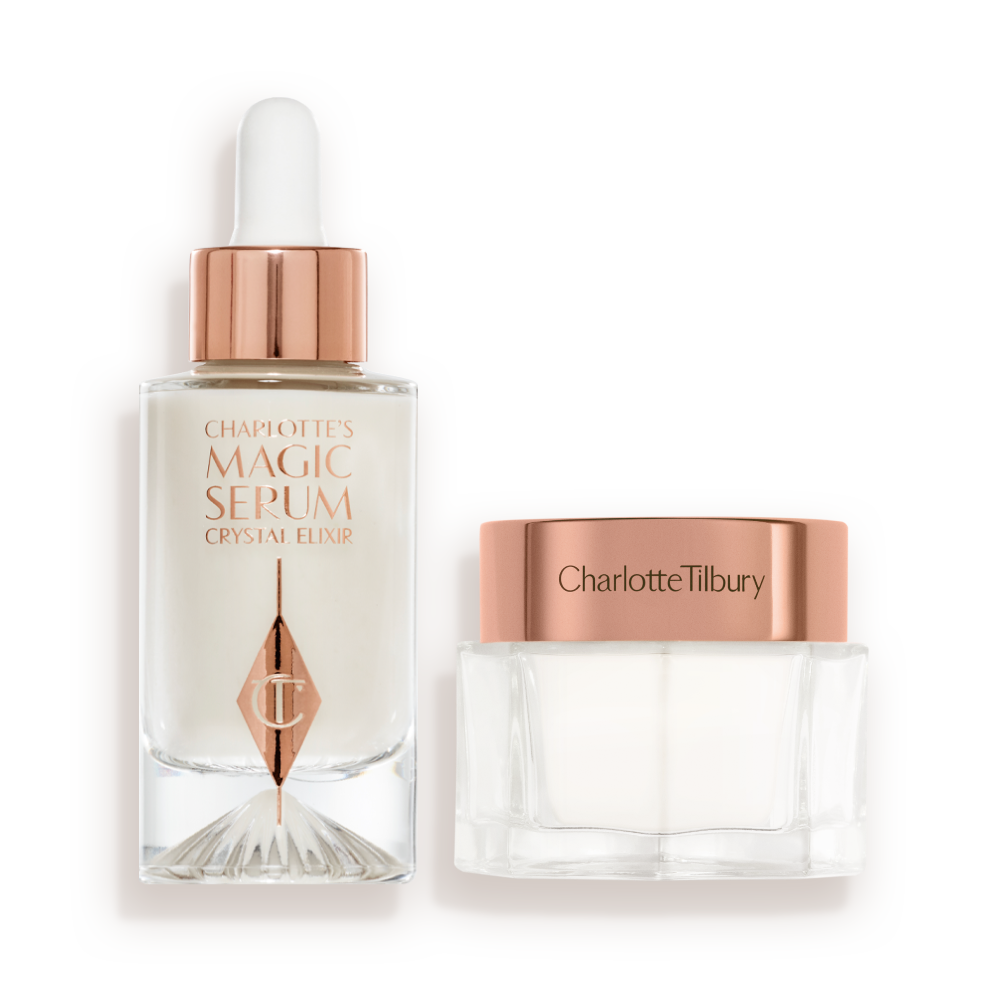 Charlotte's Magic Crystal Glaze Skin Set: Serum (30ml) & Moisturiser (30ml) packshot 