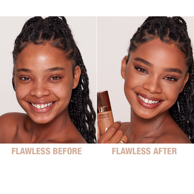 Airbrush Flawless Foundation 11 Cool Before and After