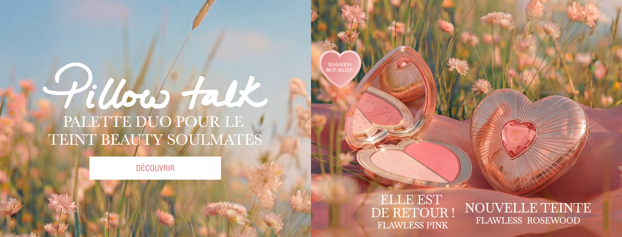 Elle est de retour ! ÉDITION LIMITÉE, AMOUR INFINI PILLOW TALK BEAUTY SOULMATES PALETTE TEINTE FLAWLESS PINK SENSATION À SUCCÈS + NOUVELLE TEINTE FLAWLESS ROSEWOOD !