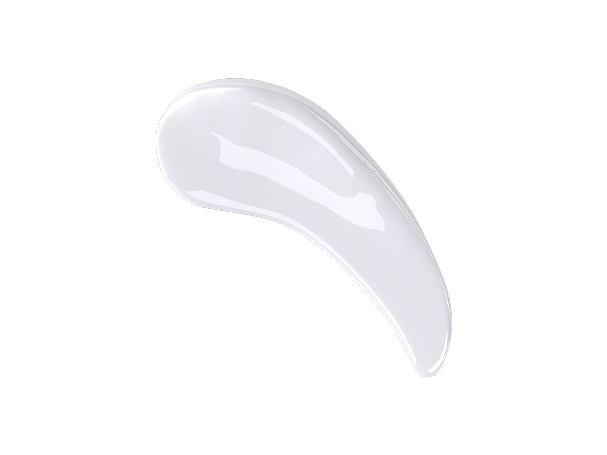 a pearly-white swatch of an overnight mask. 