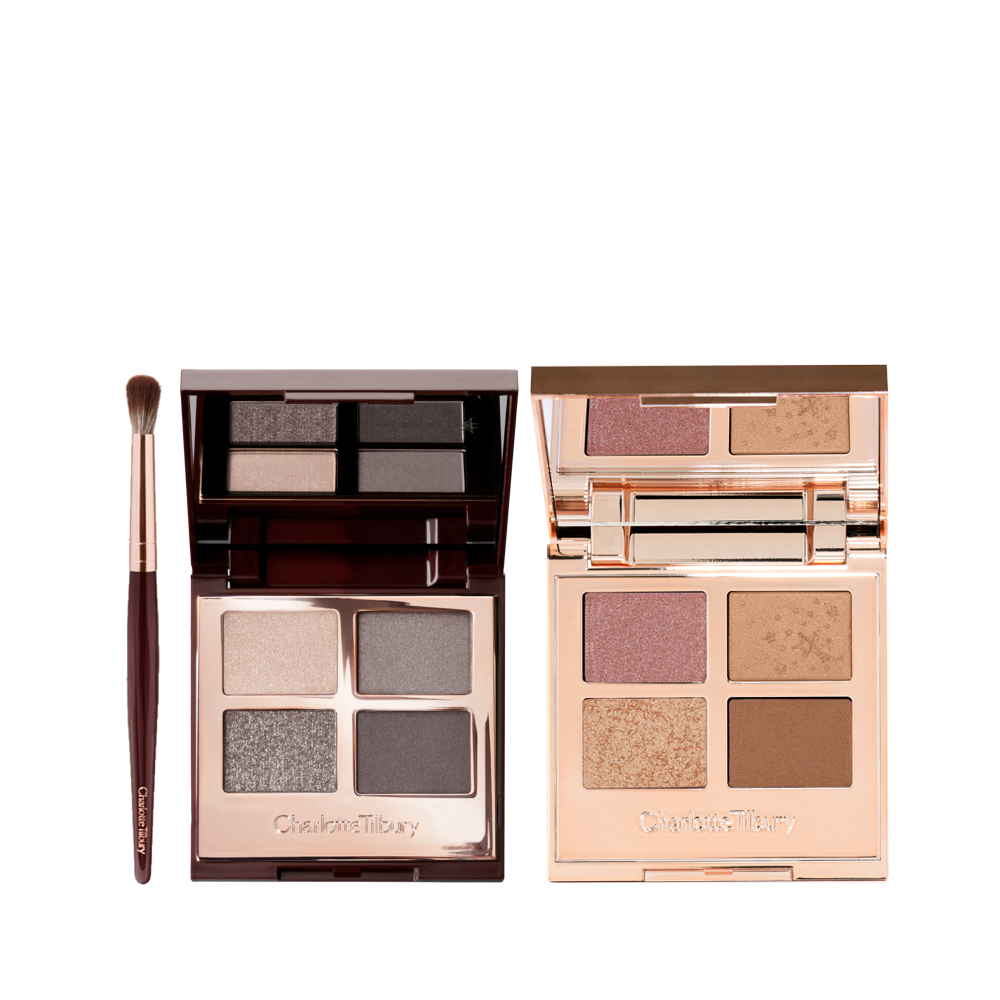LUXURY PALETTE DUO & MINI EYE BRUSH KIT packaging
