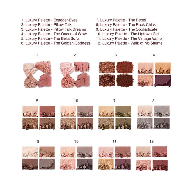 BIGGER, BRIGHTER EYE TRICKS (UK EU AU VERSION)- Luxury Palette TEXTURE Swatch BIGGER, BRIGHTER EYE TRICKS (UK EU AU VERSION)- Luxury Palette TEXTURE Swatch