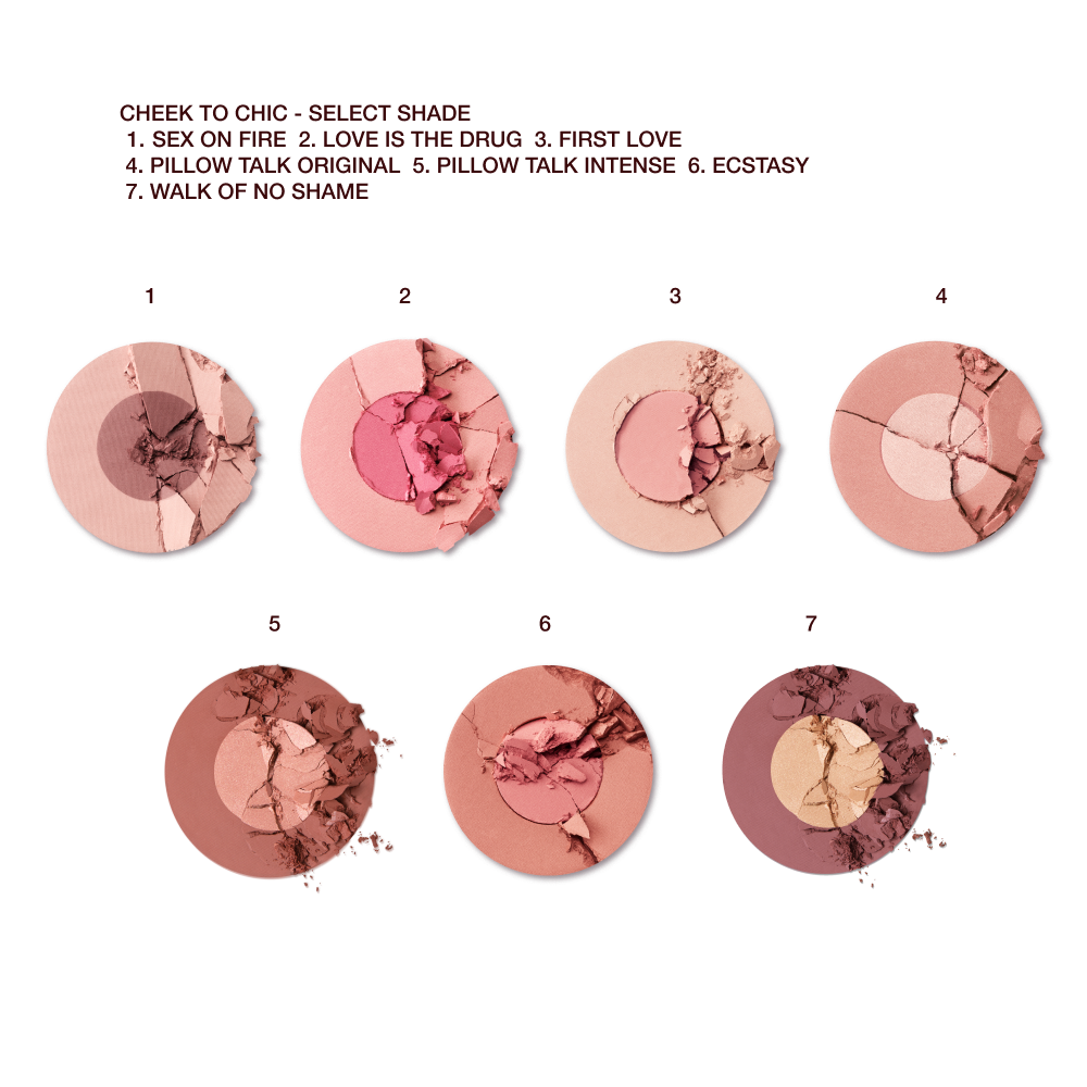 Cheek to Chic shades swatches