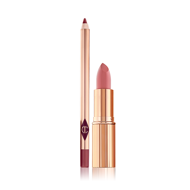 K.I.S.S.I.N.G The Duchess lipstick and Lip cheat Pink Venus lip liner