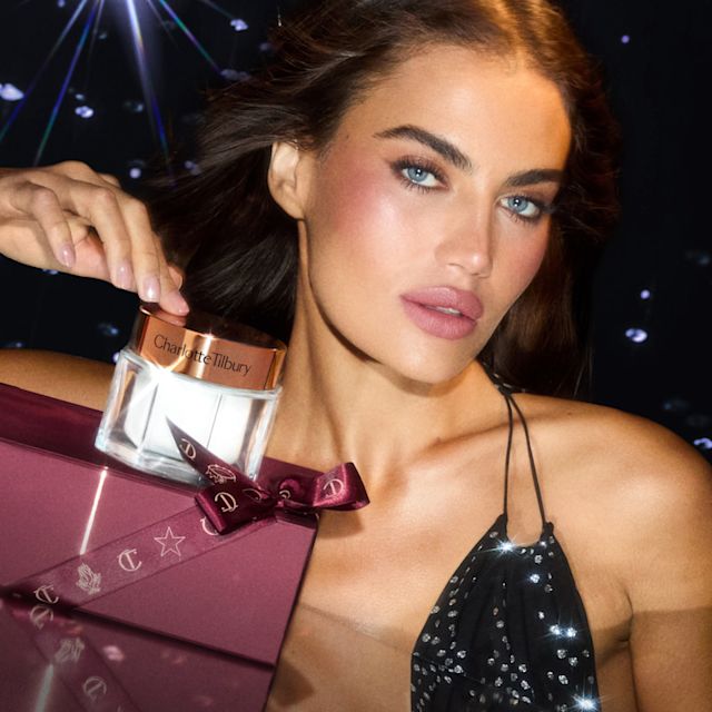 Alana Magic Cream black dress makeup look
