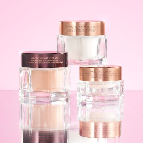 Magic Skin Trilogy includes Charlotte's Magic Cream, Magic Night Cream and Magic Eye Rescue eye cream