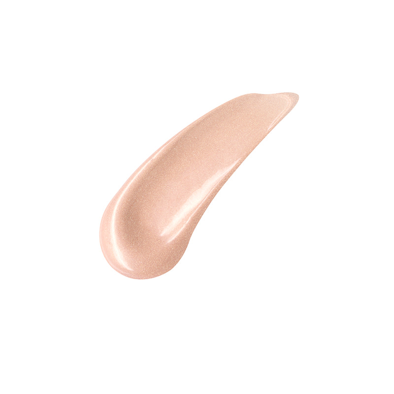 Swatch of a glowy rose gold primer.