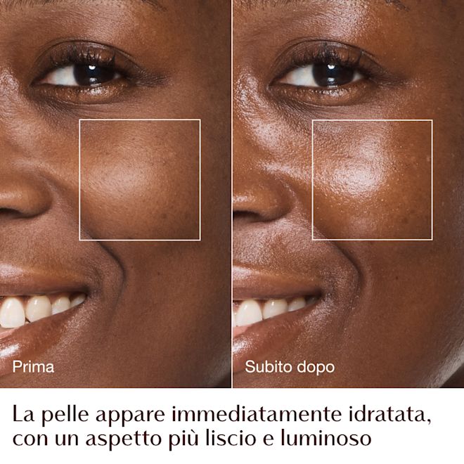 magic cream - infografica prima e dopo idratazione - modella Mandy magic cream - infografica prima e dopo idratazione - modella Mandy