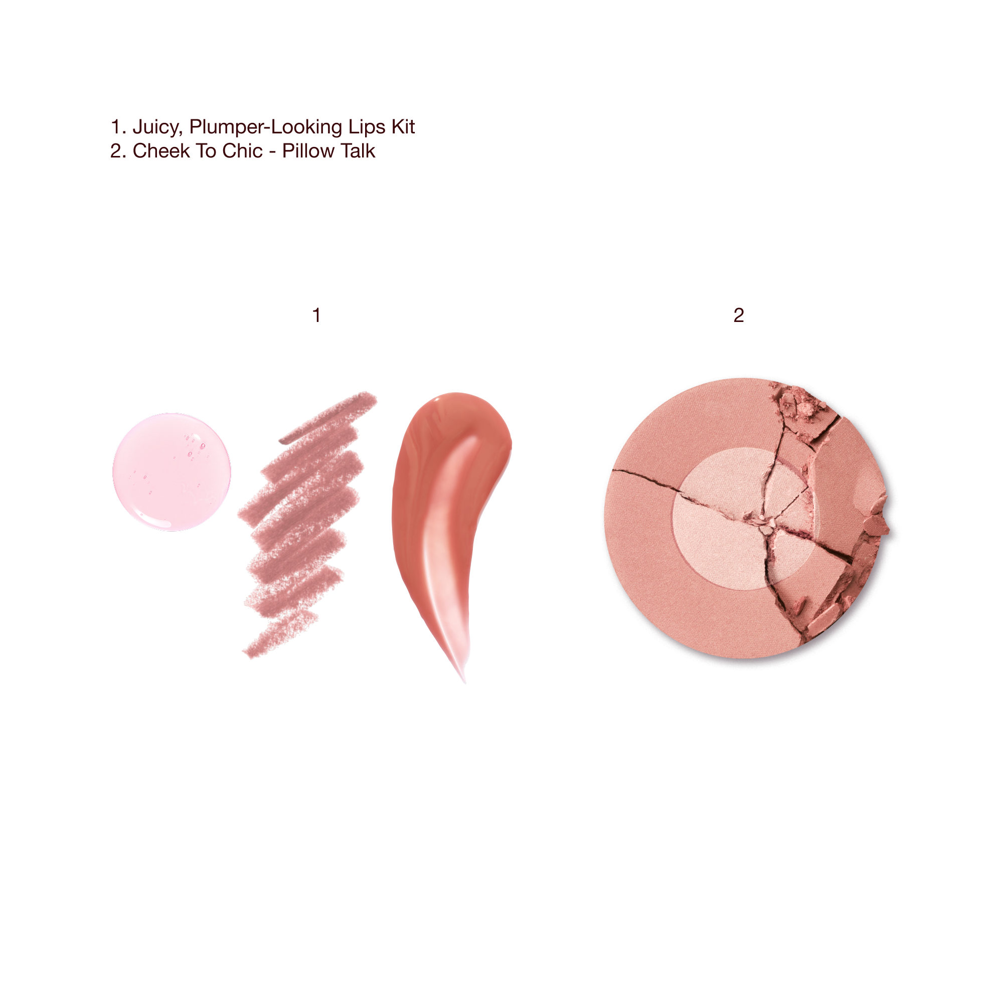 JUICY LIP & CHEEK KIT SWATCHES