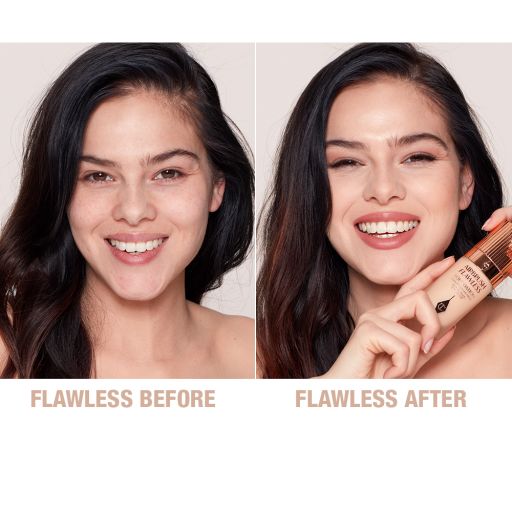 Airbrush Flawless Finish Foundation 4 warm before and after