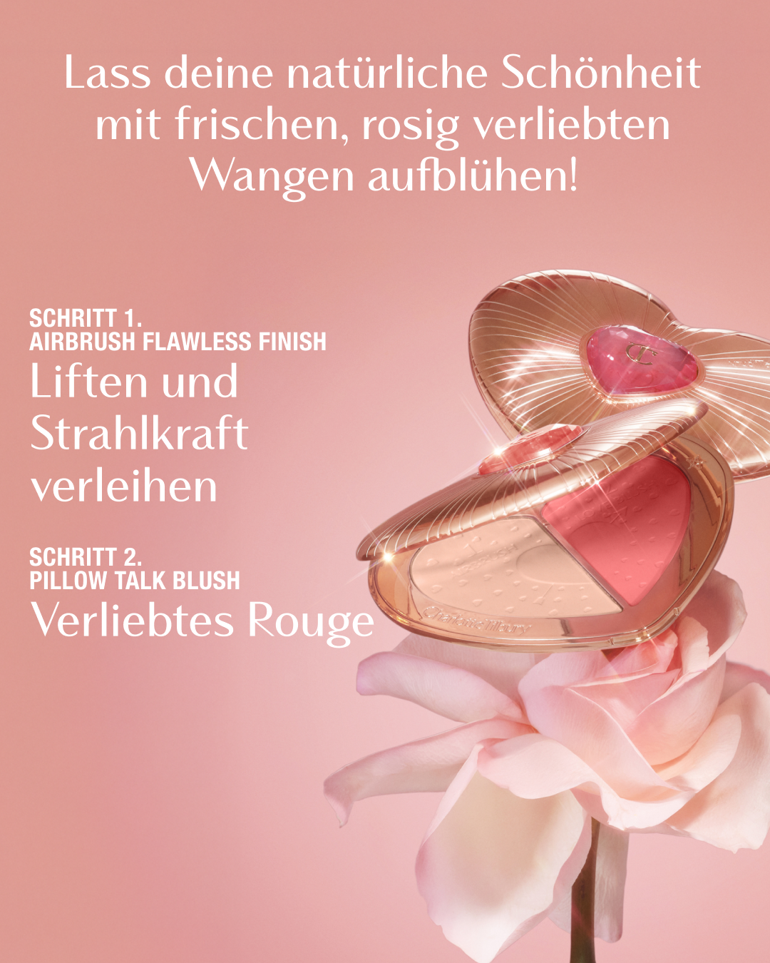 Pillow Talk Beauty Soulmates Love Blush Palette – Infografik Schritte 