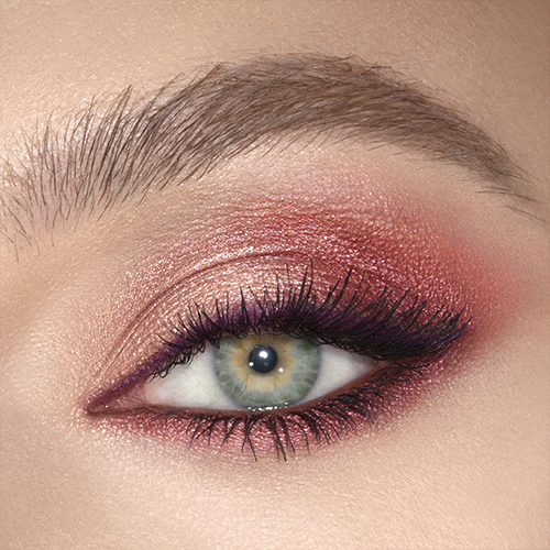 metallic purple eyeshadow