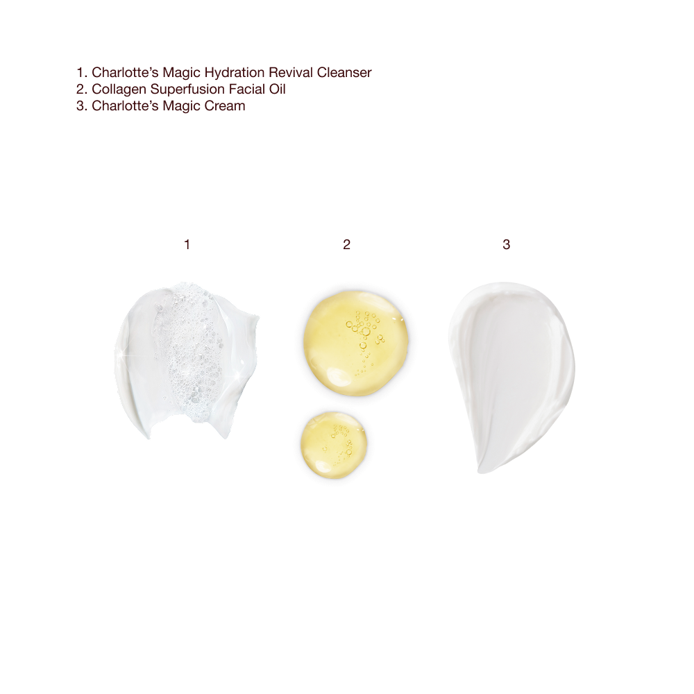 CLEANSER, MC 15ML & FACE OIL TEXTURE Swatch