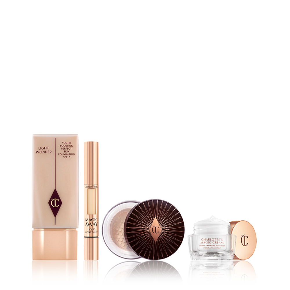 Fresh Glowing Finish Kit - Foundation, Concealer, Powder