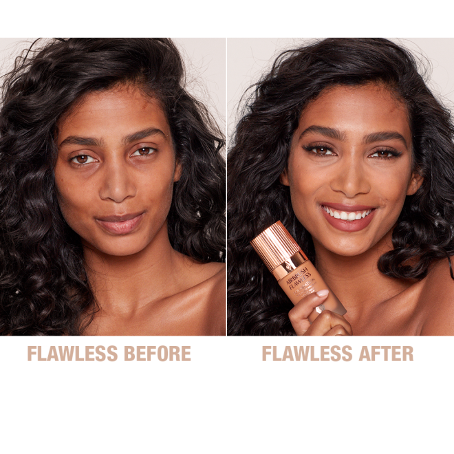 Airbrush Flawless Foundation 10 Neutral Before and After 