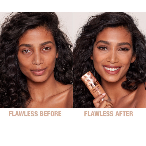 Airbrush Flawless Foundation 10 Neutral Before and After 