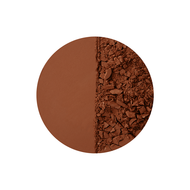 Swatch of coffee-coloured bronzer.