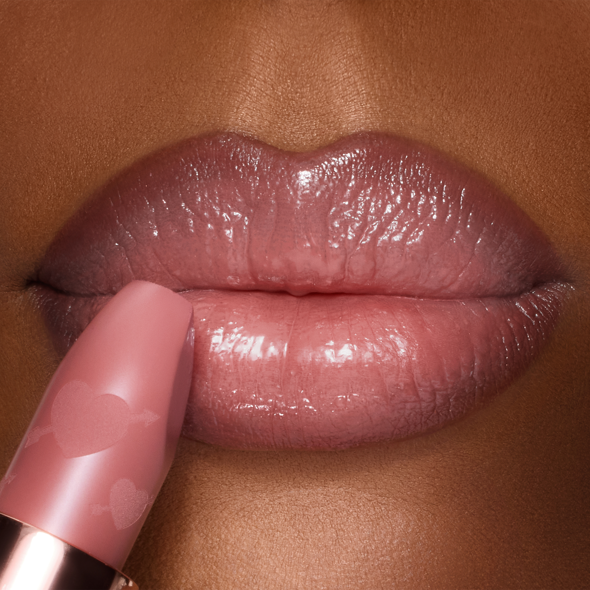 Pillow Talk Love Effect Lipstick in Naughty Talk: Neutral Nude Satin Lipstick