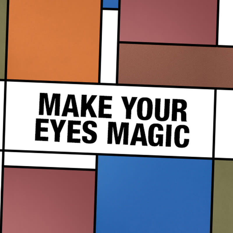 Text that reads, 'make your eyes magic!'. 