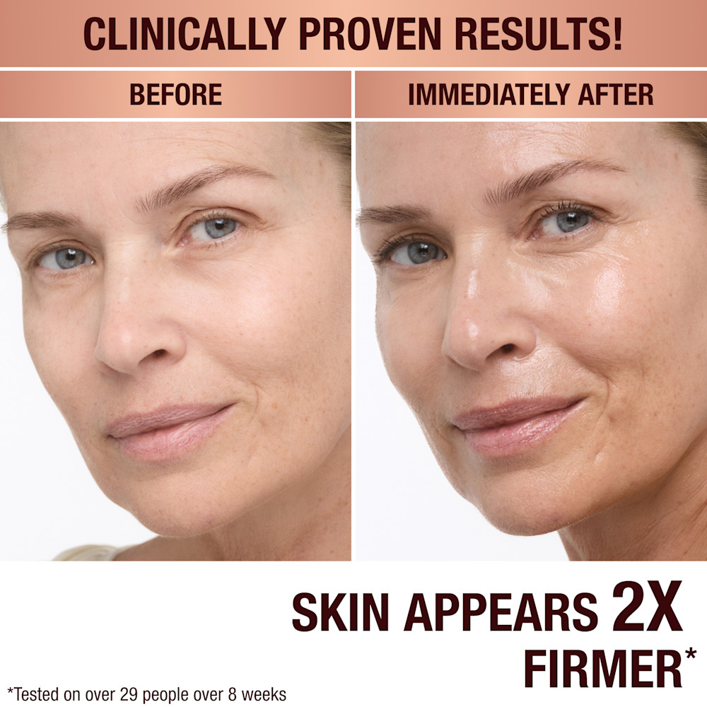 Magic Cream application on model before and after