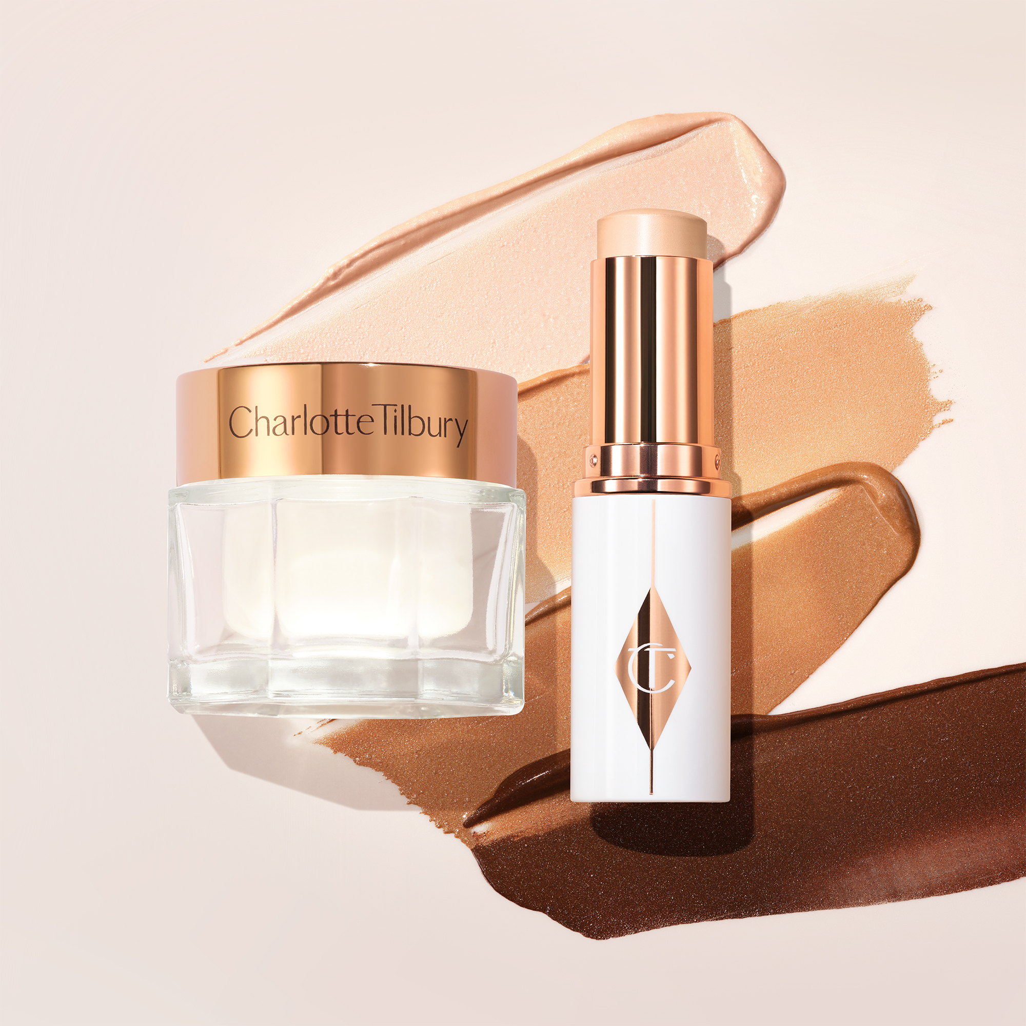 Charlotte's moisturiser and stick foundation that layer beautifully together on mature skin