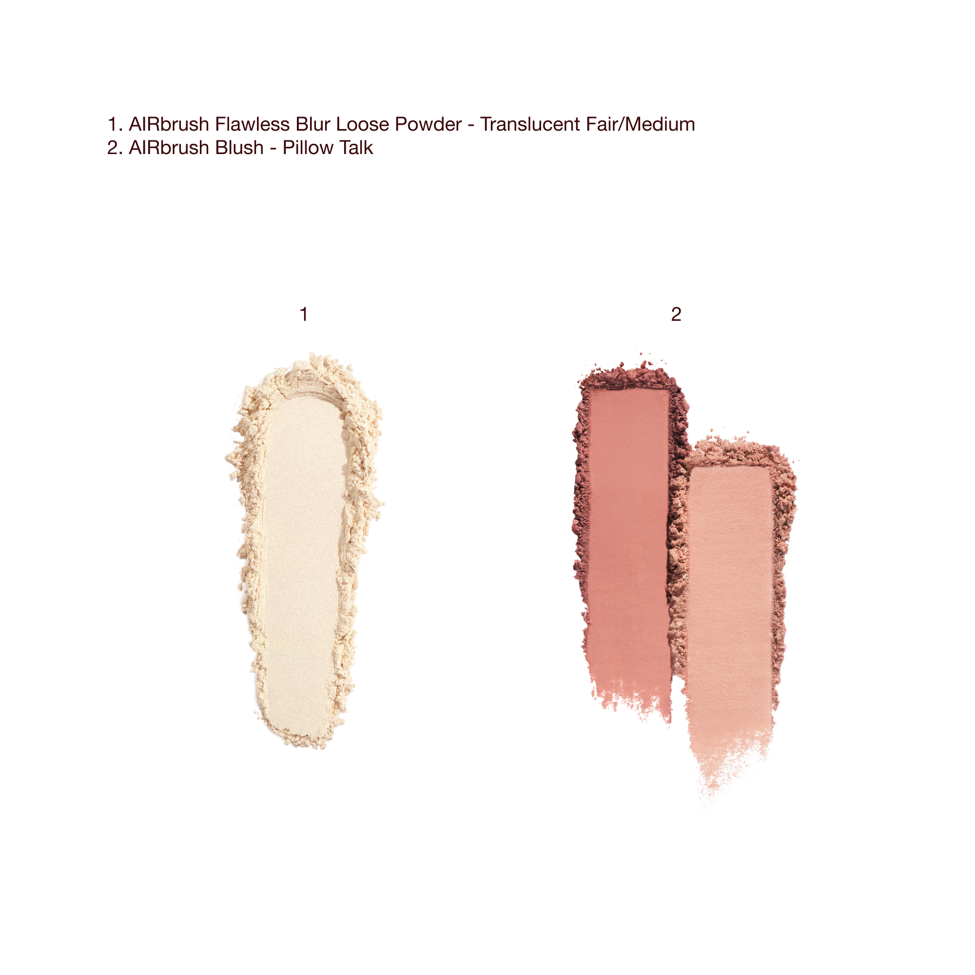 AIRBRUSH FLAWLESS BRIGHTEN & BLUSH DUO SWATCHES