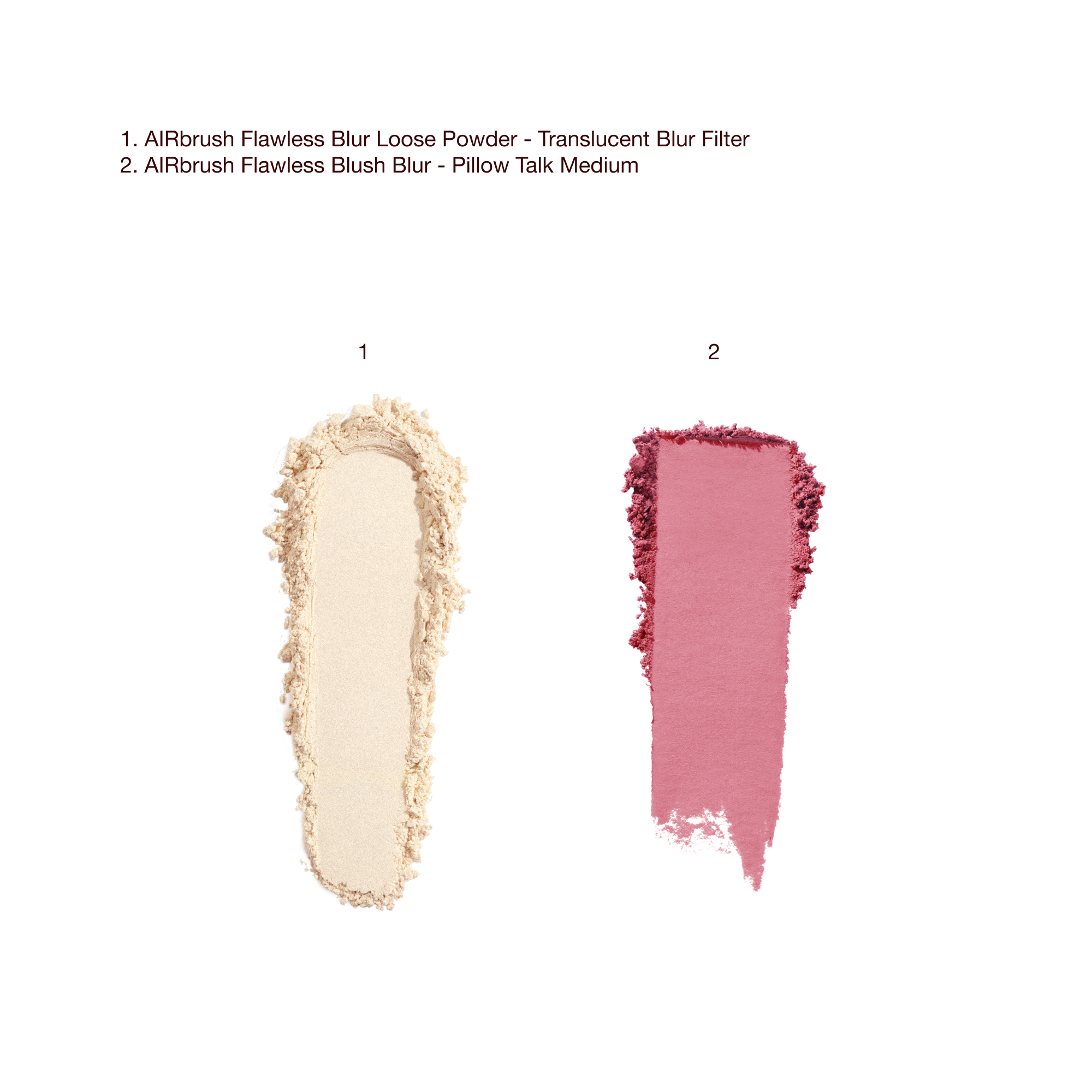 AIRBRUSH FLAWLESS BRIGHTEN & BLUSH DUO SWATCHES
